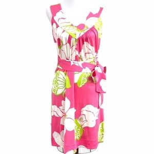 Lilly Pulitzer Pink and Green Floral Patterned Dress